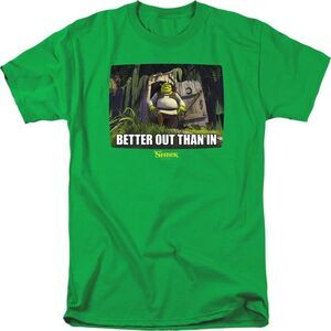 Shrek Mens Better Out Than In Meme T-Shirt / Kelly Green
